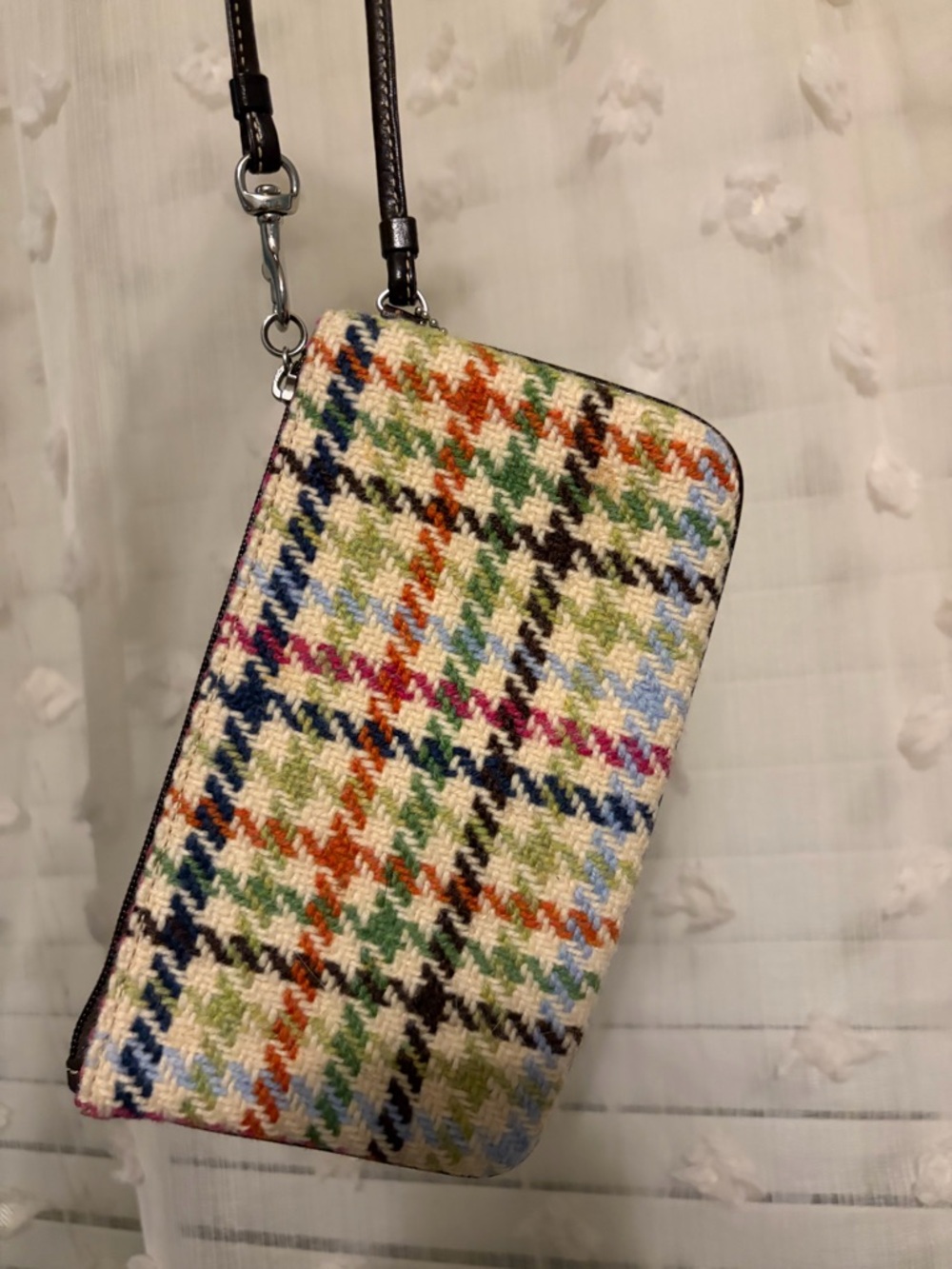 Coach Tattersall Houndstooth wristlet - Picture 2 of 5